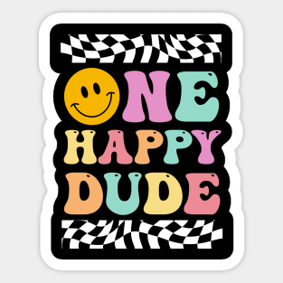 One Happy Dude 1st Birthday Family Matching Sticker